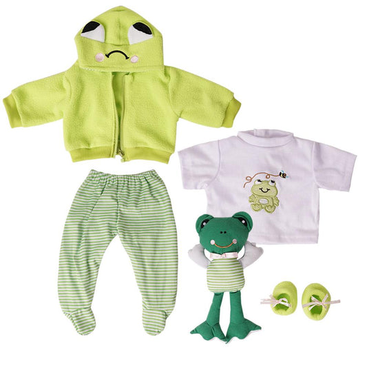 Reborn Baby Doll Outfits Accessories for 20 - 22  Green Frog Pattern - Yesteria