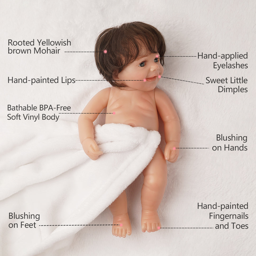 Jacky-Curly Hair Baby doll 12-Inch