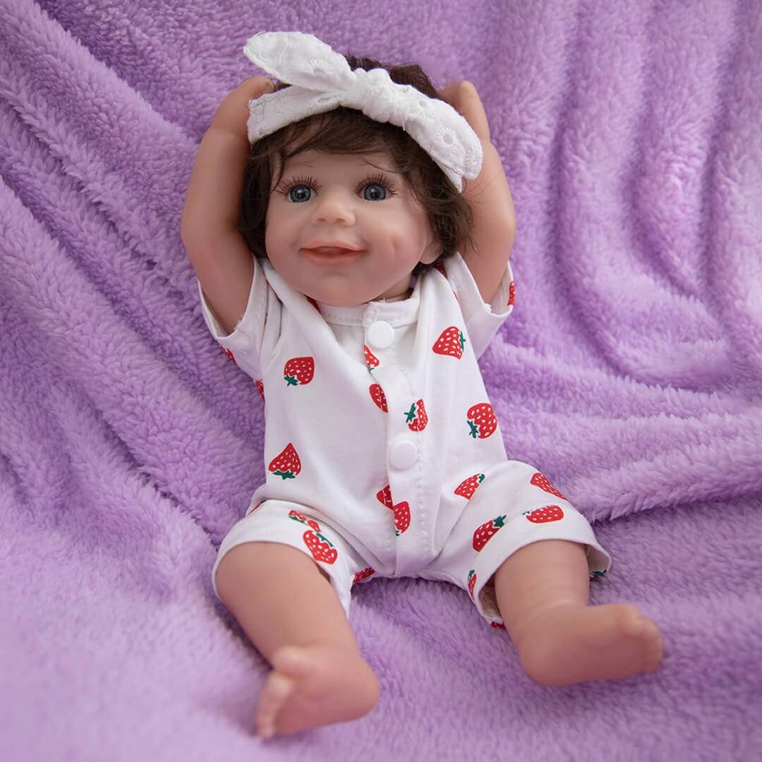 Tracy-Awake Sunny Smile Silicone Baby Doll 12-Inch